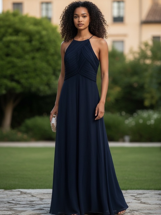 Bill Levkoff Dresses & Skirts - LEVKOFF Navy Blue Bridesmaid /
Formal Dress - Size 4 - RN 82955